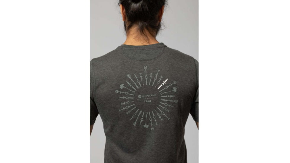 Montane Trad T-Shirt - Mens, Charcoal, Large, MTDTSCHAN09