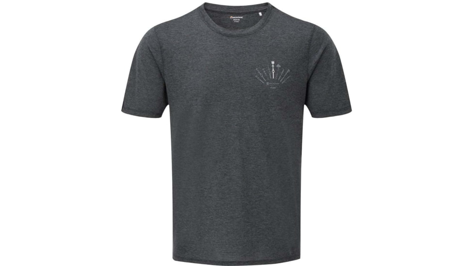 Montane Trad T-Shirt - Mens, Charcoal, Large, MTDTSCHAN09