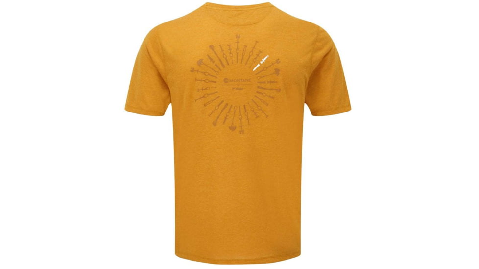 Montane Trad T-Shirt - Mens, Inca Gold, Large, MTDTSINCN09