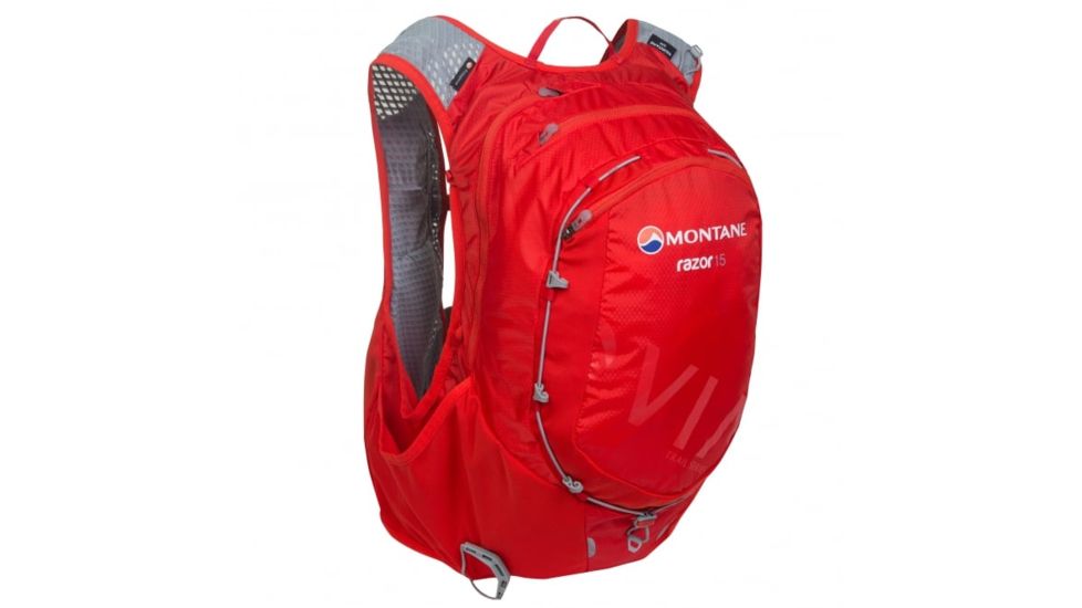 Montane VIA Razor 15 Ultra Distance Trail Running Backpack, Flag Red, S/M, PRA15FLAB5