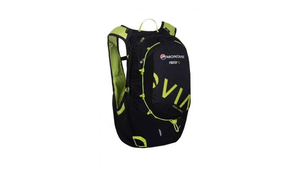 Montane Via Razor 15 Trail Running Pack, 15 L, Black, Small/Medium, PRAZOBLAB07