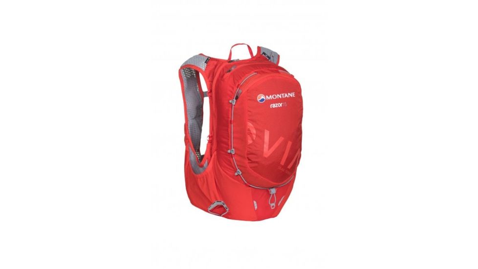 Montane Via Razor 15 Trail Running Pack, 15 L, Flag Red, Small/Medium, PRAZOFLAB07