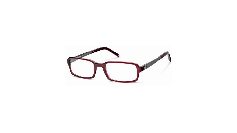 Montblanc MB0307 Eyeglass Frames - Shiny Bordeaux Frame Color