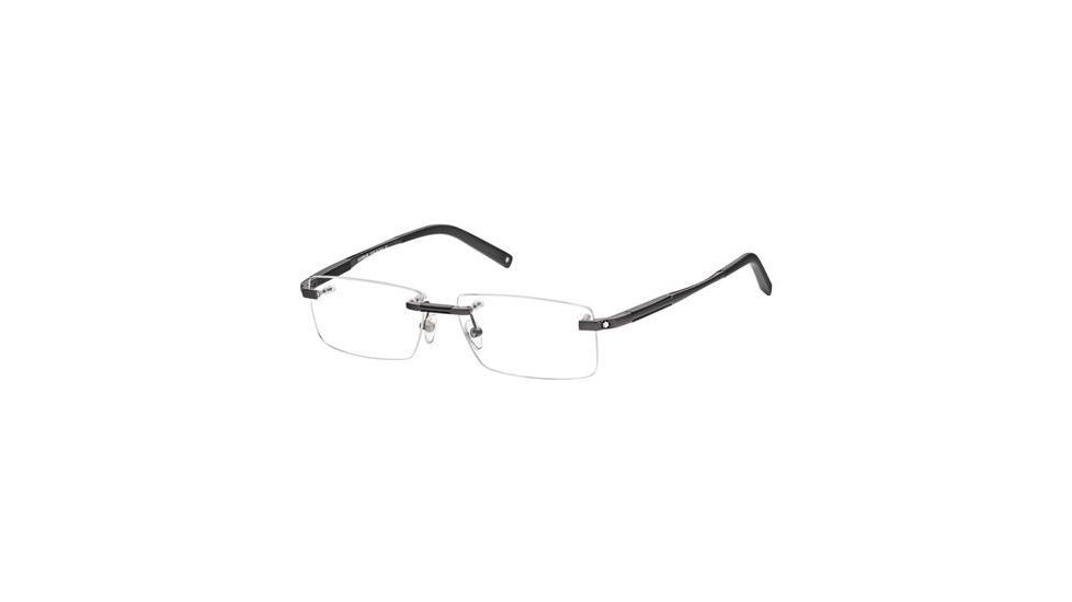 Montblanc MB0349 Eyeglass Frames - Shiny Gun Metal Frame Color