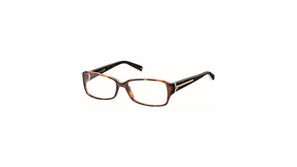 Montblanc MB0380 Eyeglass Frames - Dark Havana Frame Color