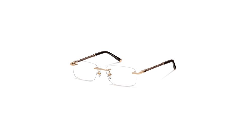 Montblanc MB0391 Eyeglass Frames - Shiny Rose Gold Frame Color
