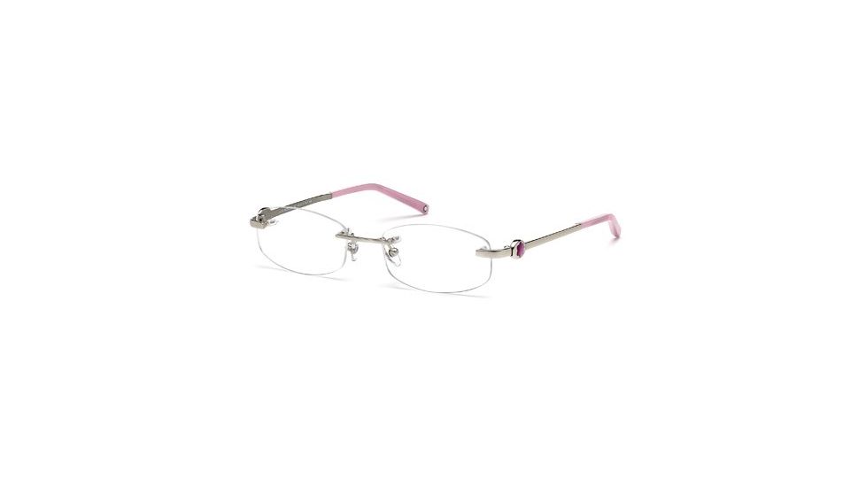 Montblanc MB0394 Eyeglass Frames - Shiny Palladium Frame Color, Smoke Lens Color