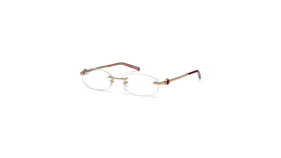 Montblanc MB0394 Eyeglass Frames - Shiny Rose Gold Frame Color