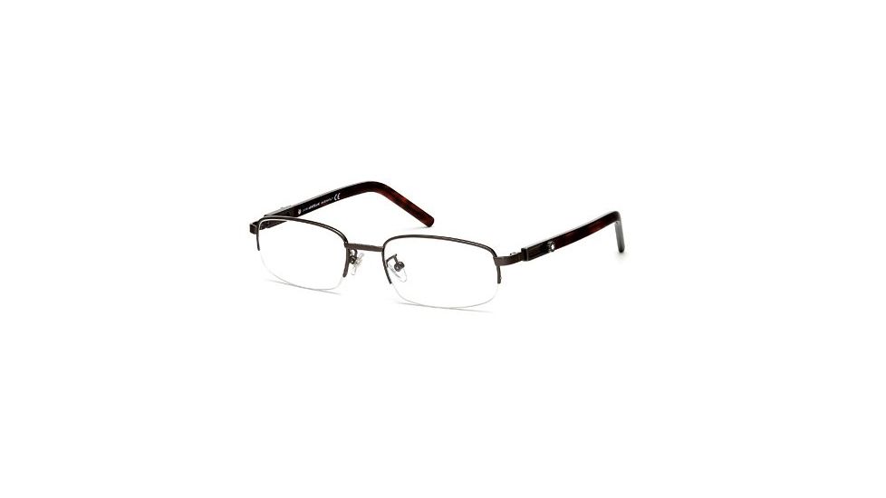 Montblanc MB0399 Eyeglass Frames - Shiny Gun Metal Frame Color