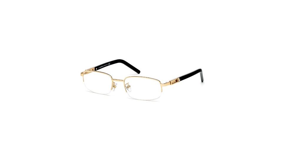 Montblanc MB0399 Eyeglass Frames - Shiny Rose Gold Frame Color
