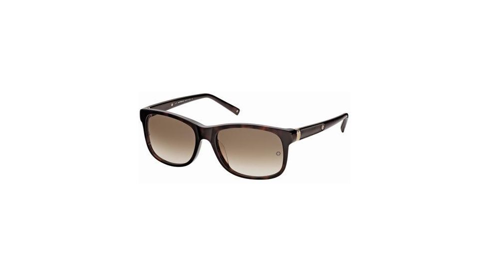 Montblanc MB365S Sunglasses - Dark Havana Frame Color, Gradient Brown Lens Color