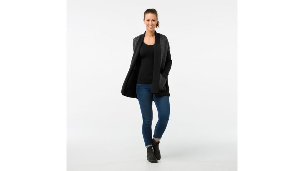 Smartwool Moon Ridge Sweater Wrap-Women's, Black, Extra Small, SW000314001-XS