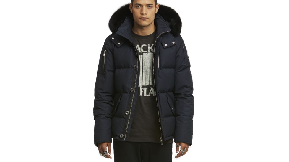 Moose Knuckles 3Q Jacket - Mens-Navy/Black Fur-Small, 328333