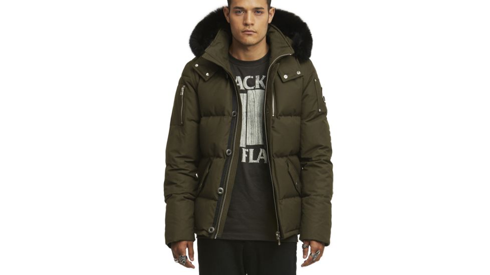 Moose Knuckles 3Q Jacket - Mens-Olive/Black Fur-Medium, 426475