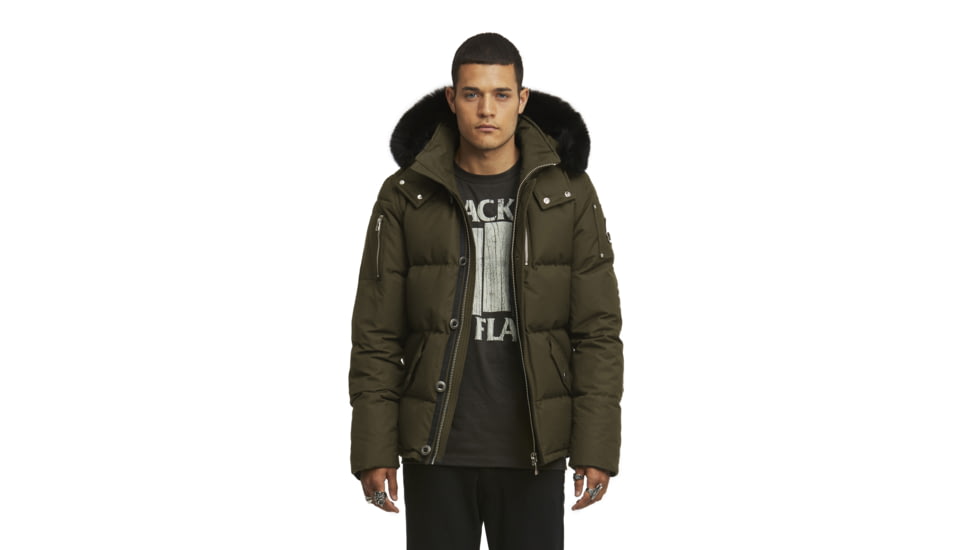 Moose Knuckles 3Q Jacket - Men's-Olive/Black Fur-2XL, MK2228M3Q-715-XXL