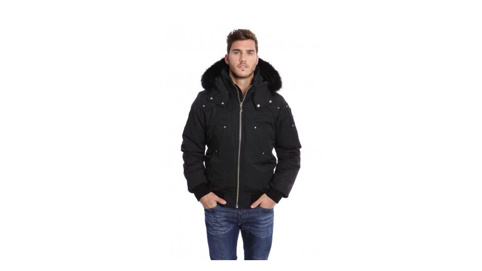 Moose Knuckles Ballistic Bomber - Men's, Black/Black Fur, Medium, 241634