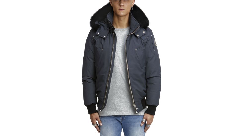 Moose Knuckles Ballistic Bomber - Men's, Navy With Black, 2XL, MK2000MB-402-XXL