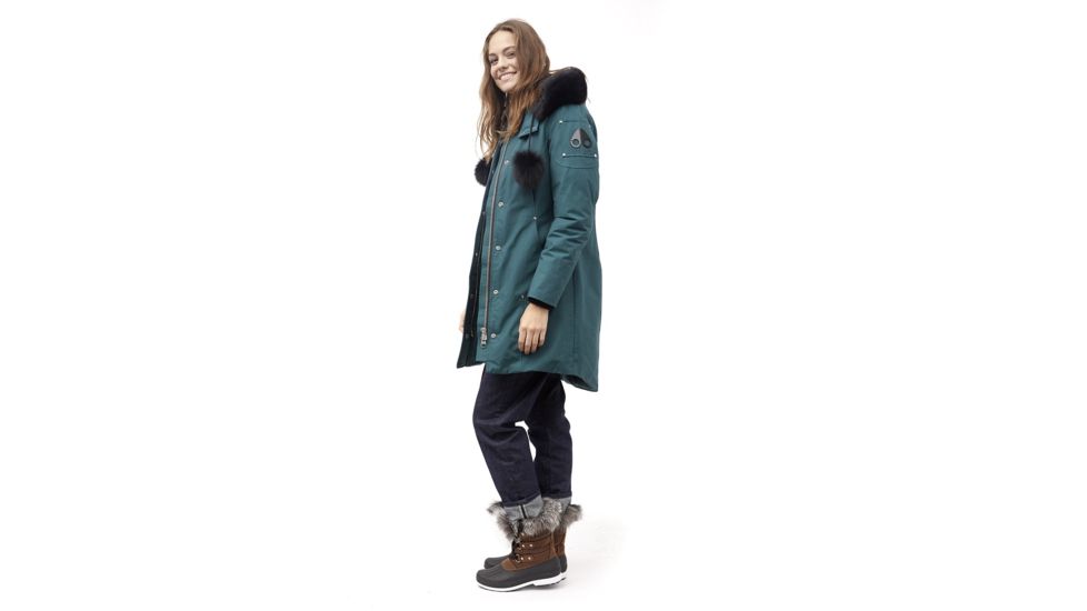 Moose Knuckles Stirling Parka - Womens, Green Ash/Black Fur, Small, MK2003LP-740-S