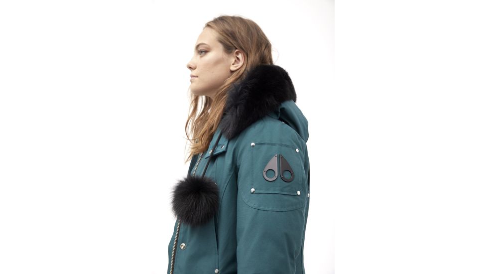 Moose Knuckles Stirling Parka - Womens, Green Ash/Black Fur, Small, MK2003LP-740-S