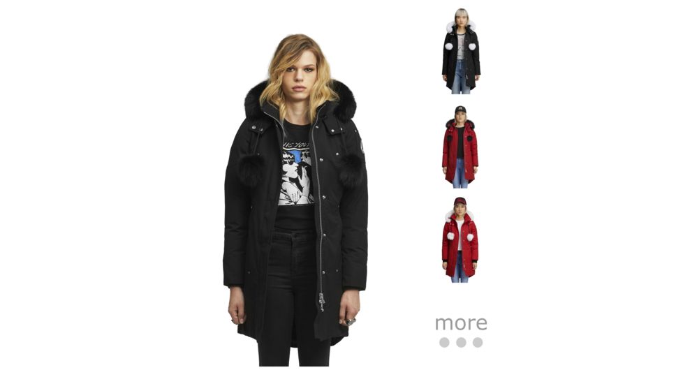 Moose Knuckles Stirling Parkas - Women's, Black/Black Fur, Black/White Fur, Deep Red/Black Fur, Deep Red/White Fur, Granite/Black Fur, Jasper Blue/Black Fur