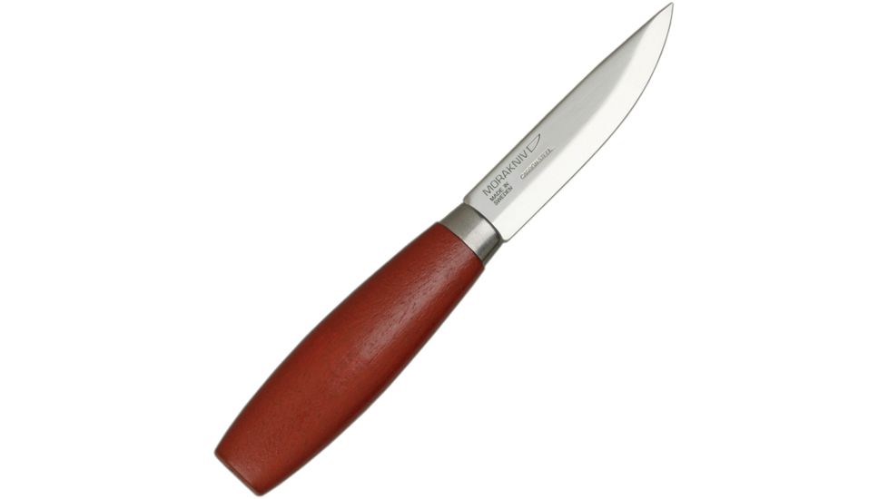 Mora Classic No 2/0 Fixed Blade Knife, SS Blade, Red Wood Handle FT00204