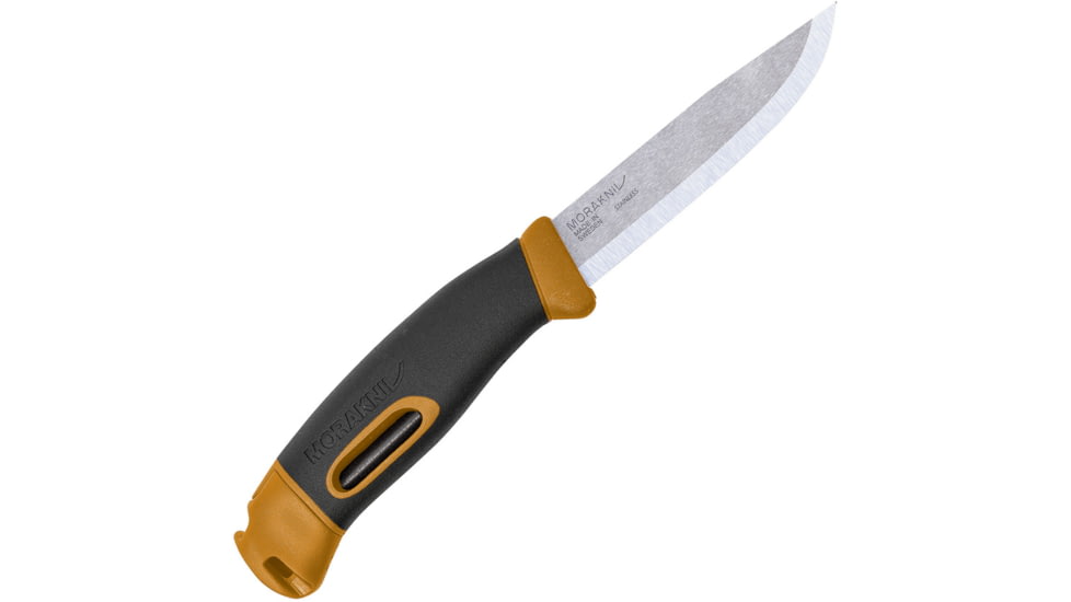 Morakniv Companion Spark Yellow Knife, 4" satin finish stainless blade, Yellow polypropylene handle, M-13573