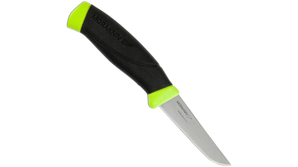 Mora Fishing Comfort Fillet, BLK/Lime Rubber Handle w/Sheath, M-11818