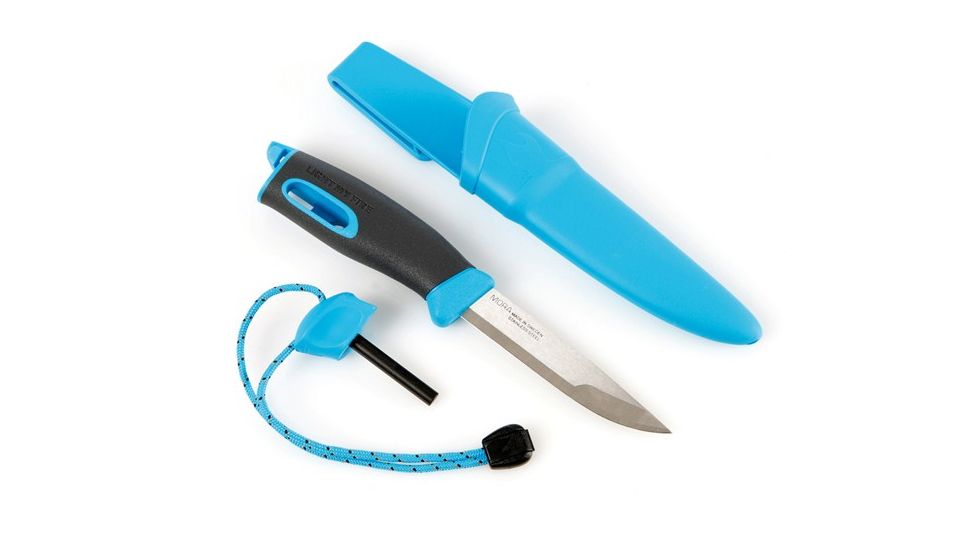 Swedish FireKnife with Intergrated Swedish Firesteel-Cyan Blue