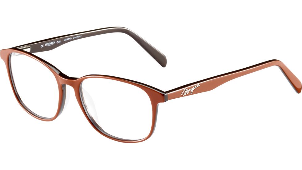 Morgan 201111 Single Vision Prescription Eyeglasses, Brown Frame, 201111-4322SV
