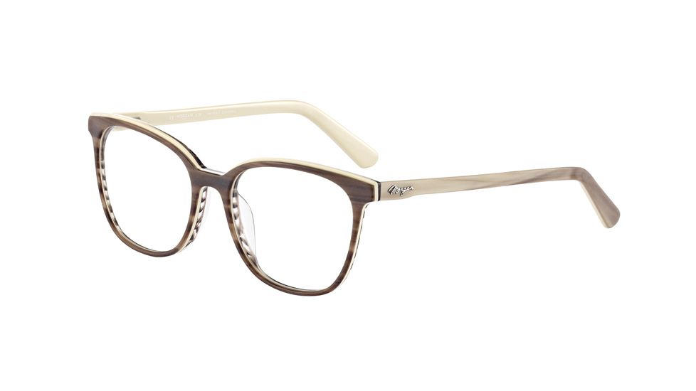 Morgan 201117 Single Vision Prescription Eyeglasses, Beige Frame, 201117-4409SV