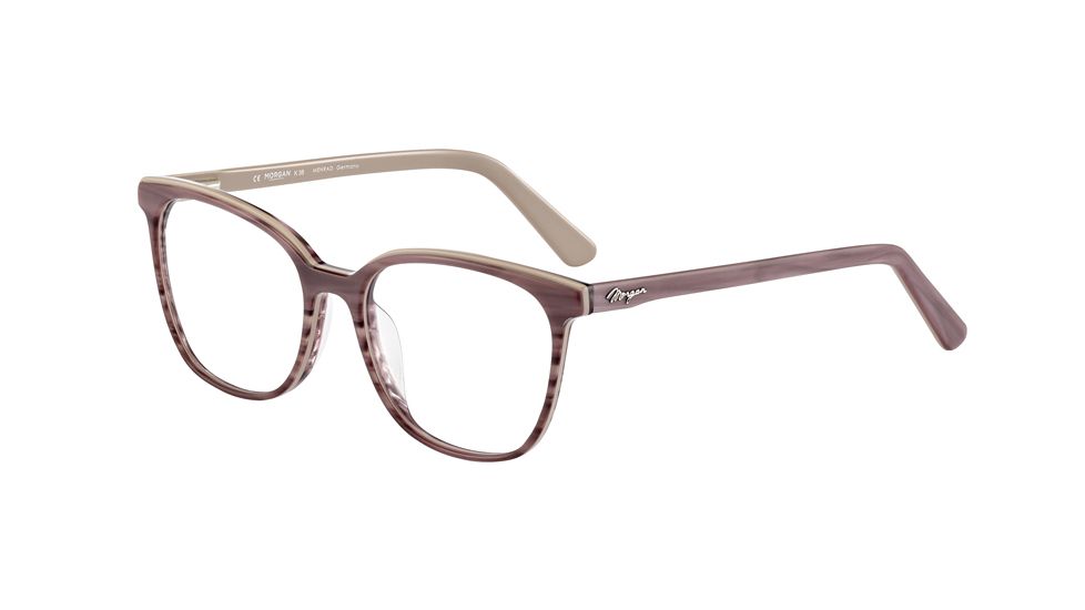 Morgan 201117 Single Vision Prescription Eyeglasses, Pink Frame, 201117-4408SV