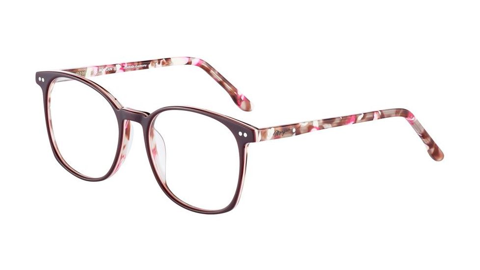 Morgan 201123 Progressive Prescription Eyeglasses, Dark Red On Pink/Brown Confetti Frame, 201123-4436PR