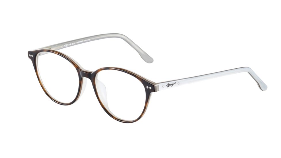 Morgan 201124 Single Vision Prescription Eyeglasses, Brown Havana Frame, 201124-4474SV