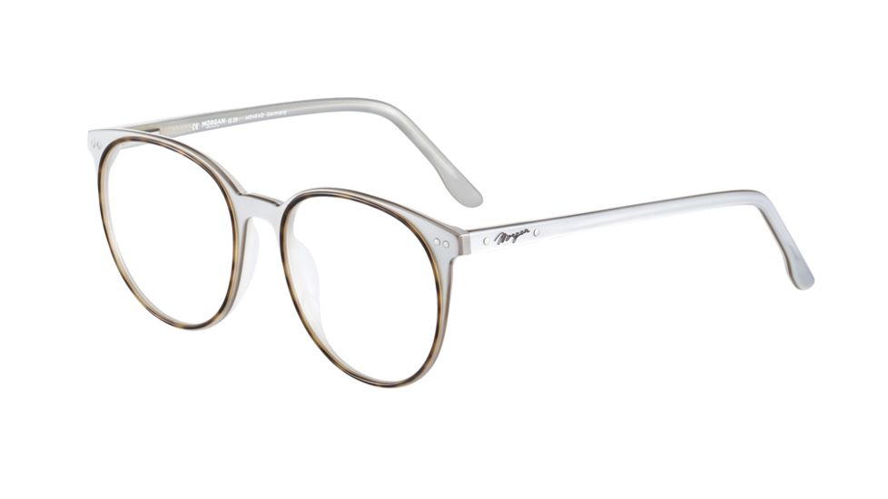 Morgan 201125 Single Vision Prescription Eyeglasses, Brown Havana/Silver Frame, 201125-4474SV