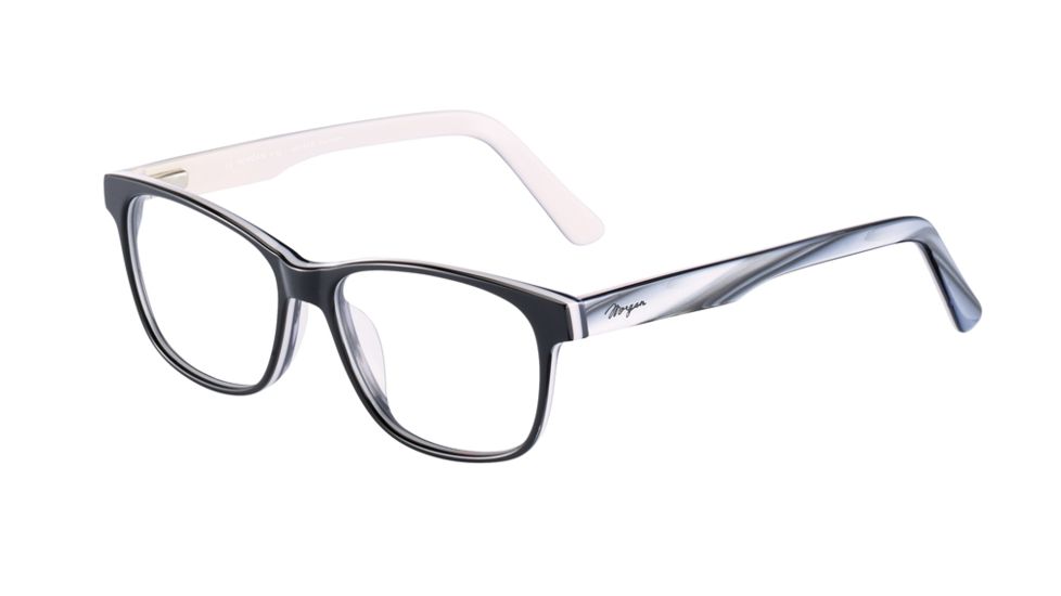 Morgan 201126 Single Vision Prescription Eyeglasses, Black On Grey Structure Frame, 201126-4059SV