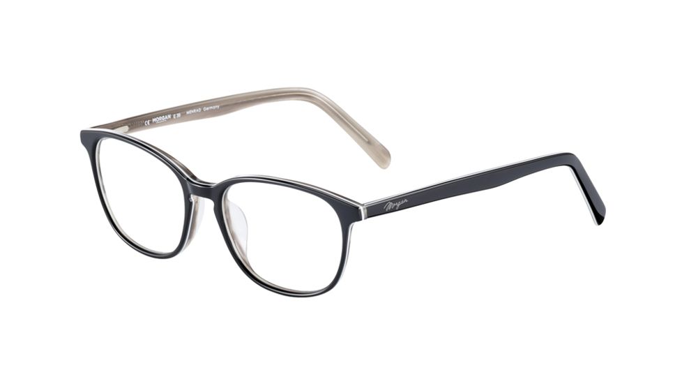 Morgan 201128 Progressive Prescription Eyeglasses, Black On Grey Structure Frame, 201128-4063PR