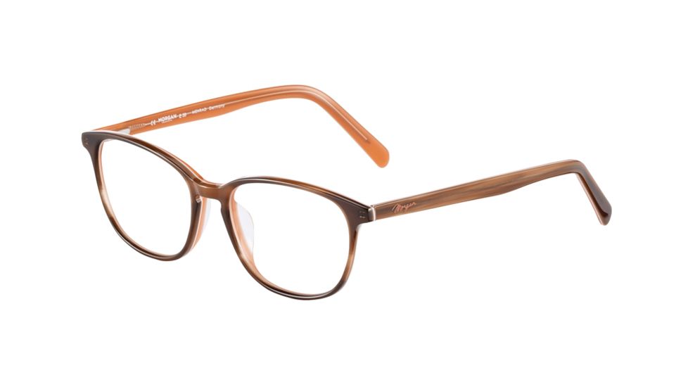 Morgan 201128 Progressive Prescription Eyeglasses, Orange Brown Frame, 201128-4252PR