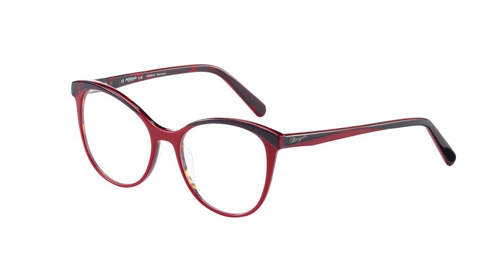 Morgan 201132 Bifocal Prescription Eyeglasses, Brown Havana/Red Frame, 201132-4508BI