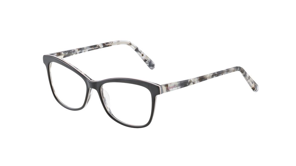 Morgan 201134 Progressive Prescription Eyeglasses, Black On Black/Grey Confetti Frame, 201134-4435PR