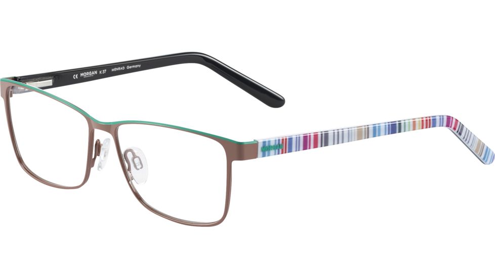 Morgan 203158 Progressive Prescription Eyeglasses, Brown Green Frame, 203158-542PR