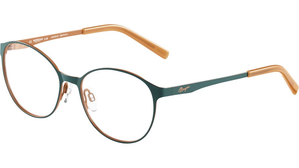 Morgan 203164 Single Vision Prescription Eyeglasses, Dark Green Frame, 203164-1007SV