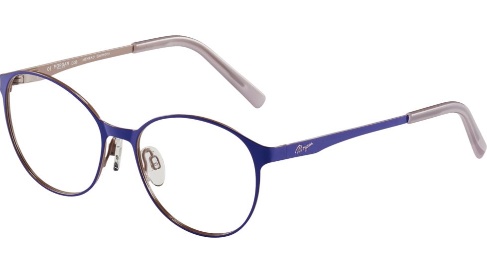 Morgan 203164 Single Vision Prescription Eyeglasses, Violetblue Grey Frame, 203164-1009SV