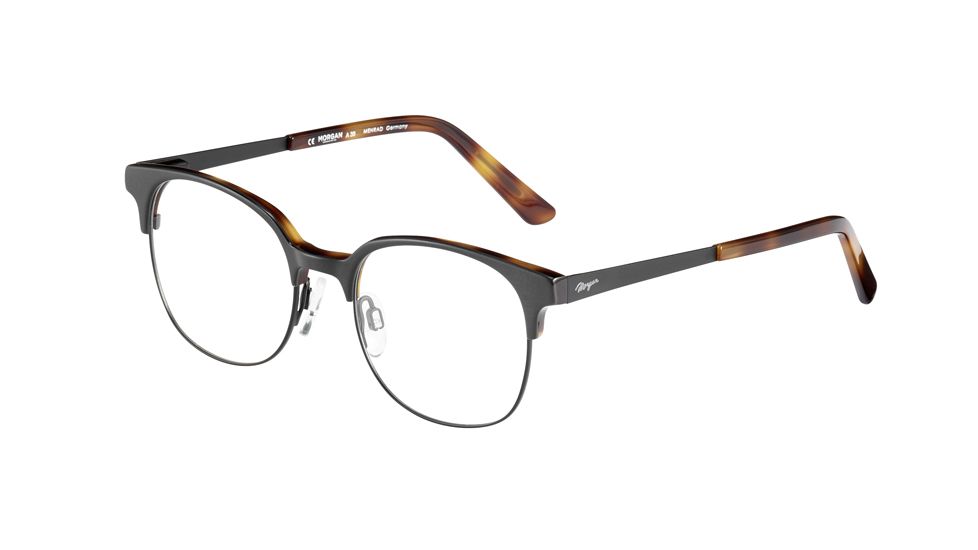 Morgan 203168 Progressive Prescription Eyeglasses, Black Matte/Havana Frame, 203168-6100PR