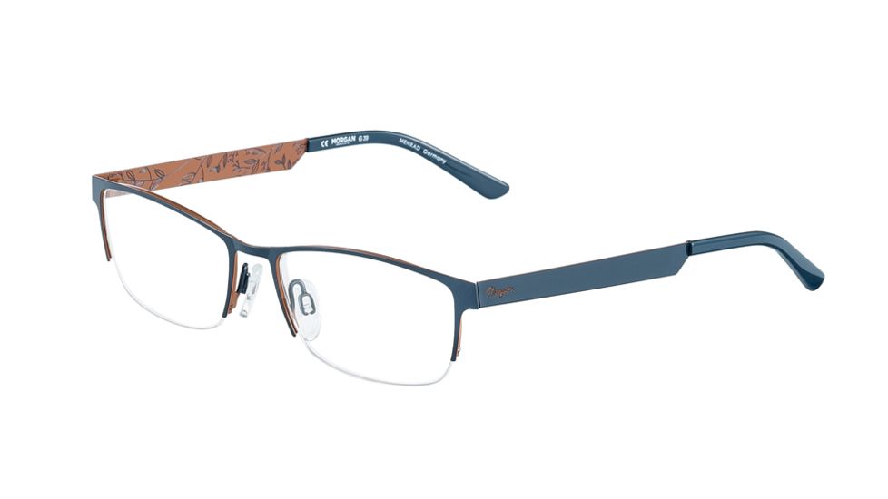 Morgan 203173 Single Vision Prescription Eyeglasses, Dark Blue Frame, 203173-4500SV