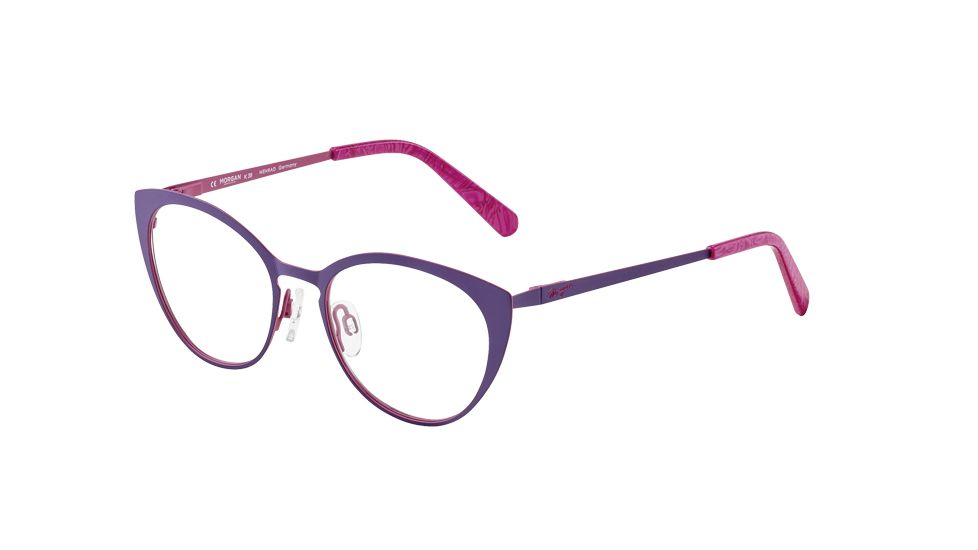Morgan 203176 Single Vision Prescription Eyeglasses, Violet Matte Frame, 203176-1029SV