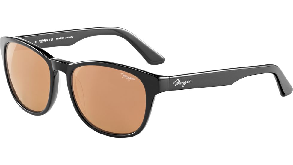 Morgan 207181 Sunglasses, Black Frame, Grey Brown Rose Gold Mirror Lens, 207181-8840