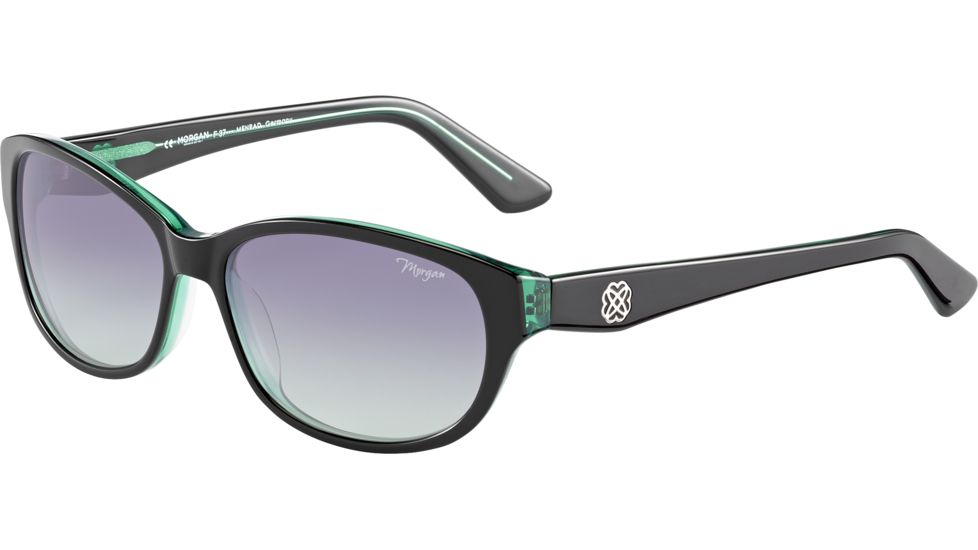 Morgan 207183 Single Vision Prescription Sunglasses, Black Petrol Frame, 207183-6914SV