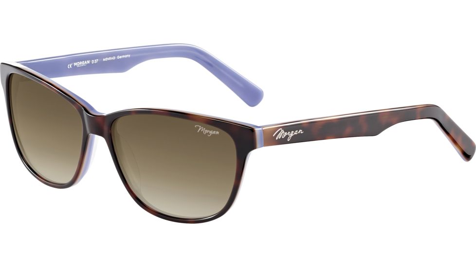 Morgan 207185 Sunglasses, Brown Havana on Purple Frame, Brown Gradient Lens, 207185-6904