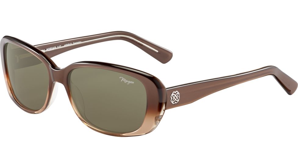 Morgan 207187 Sunglasses, Brown Gradient Frame, Olive Green Lens, 207187-6747