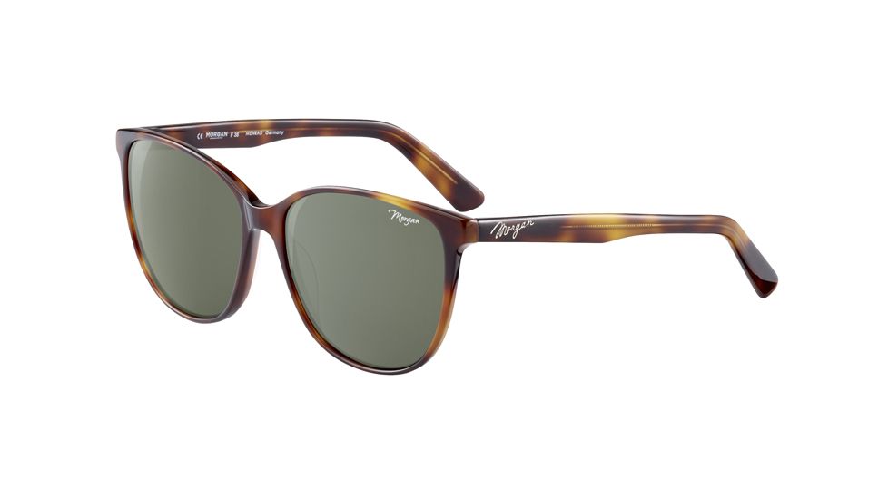 Morgan 207195 Sunglasses, Brown Havana Frame, Green Lens, 207195-6311